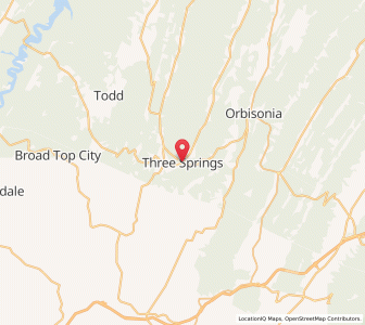 Map of Three Springs, Pennsylvania