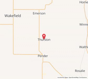 Map of Thurston, Nebraska