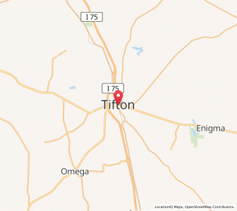 Map of Tifton, Georgia