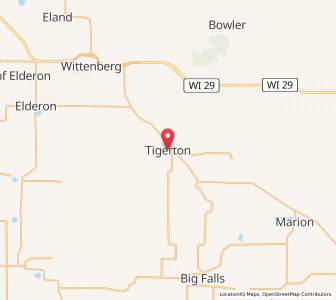 Map of Tigerton, Wisconsin