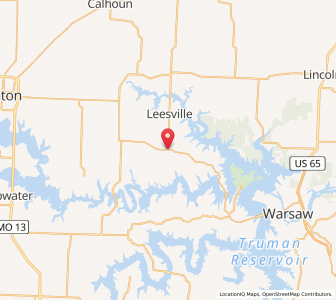 Map of Tightwad, Missouri