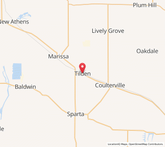 Map of Tilden, Illinois