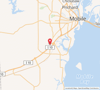 Map of Tillmans Corner, Alabama