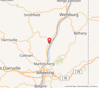 Map of Tiltonsville, Ohio
