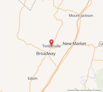 Map of Timberville, Virginia