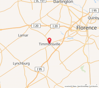 Map of Timmonsville, South Carolina