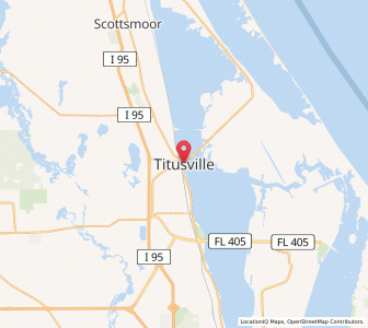 Map of Titusville, Florida
