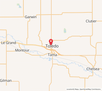 Map of Toledo, Iowa