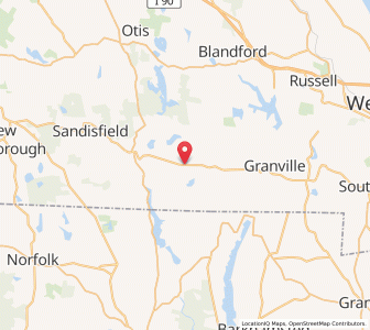 Map of Tolland, Massachusetts