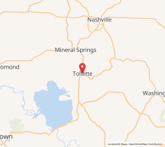 Map of Tollette, Arkansas