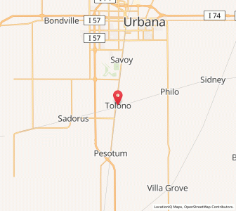 Map of Tolono, Illinois