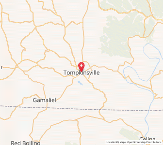 Map of Tompkinsville, Kentucky