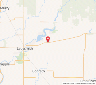 Map of Tony, Wisconsin