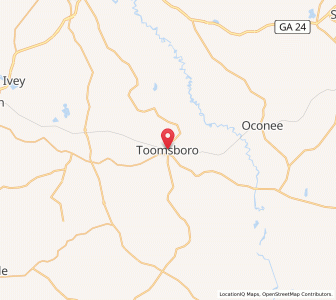 Map of Toomsboro, Georgia