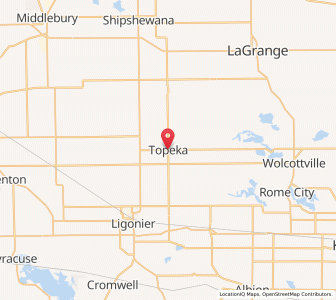 Map of Topeka, Indiana