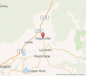 Map of Toquerville, Utah