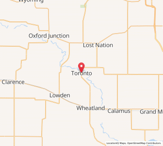 Map of Toronto, Iowa