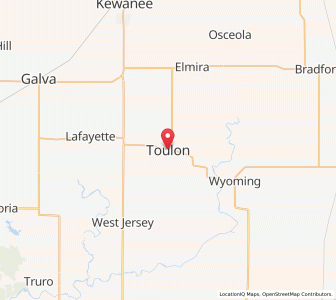 Map of Toulon, Illinois