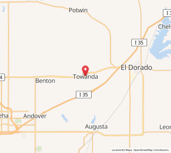 Map of Towanda, Kansas