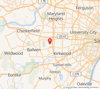 Map of Town and Country, Missouri