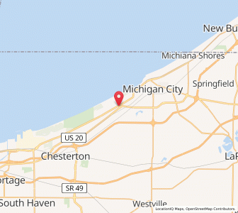 Map of Town of Pines, Indiana