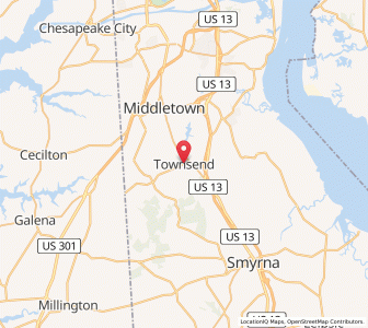 Map of Townsend, Delaware