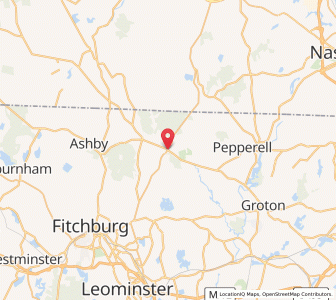 Map of Townsend, Massachusetts