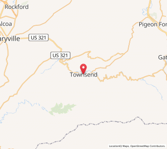 Map of Townsend, Tennessee
