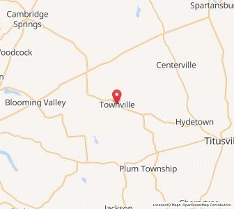 Map of Townville, Pennsylvania