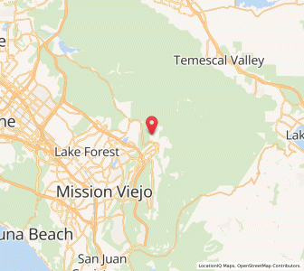 Map of Trabuco Canyon, California