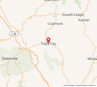 Map of Tracy City, Tennessee