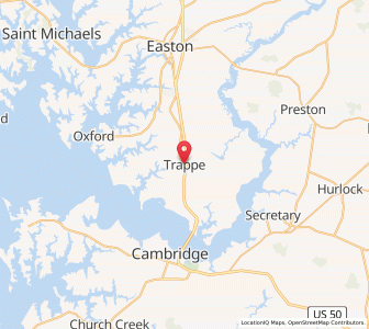 Map of Trappe, Maryland