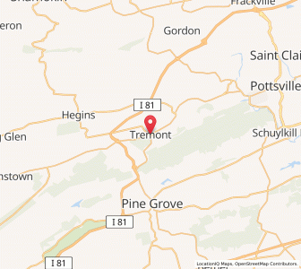 Map of Tremont, Pennsylvania