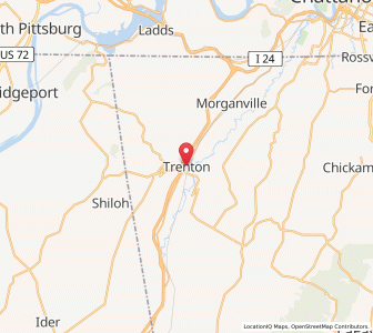 Map of Trenton, Georgia