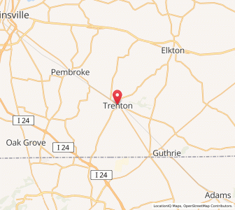 Map of Trenton, Kentucky