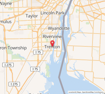 Map of Trenton, Michigan