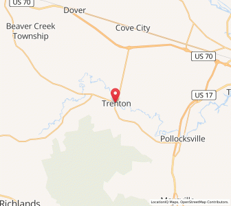 Map of Trenton, North Carolina