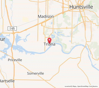 Map of Triana, Alabama