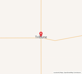 Map of Tribune, Kansas