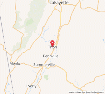 Map of Trion, Georgia