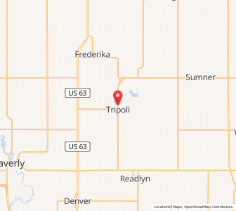 Map of Tripoli, Iowa