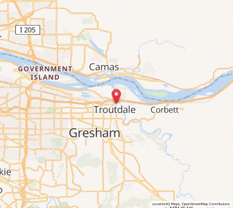 Map of Troutdale, Oregon