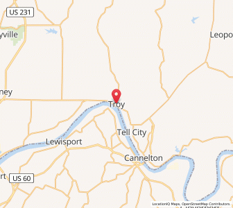 Map of Troy, Indiana