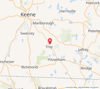 Map of Troy, New Hampshire