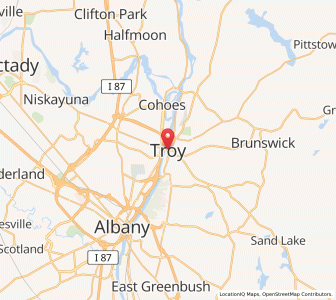 Map of Troy, New York