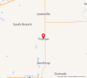 Map of Truman, Minnesota