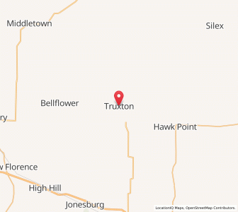 Map of Truxton, Missouri