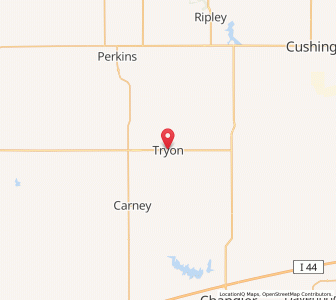 Map of Tryon, Oklahoma