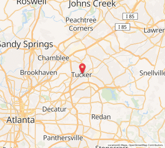 Map of Tucker, Georgia