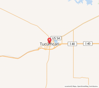 Map of Tucumcari, New Mexico